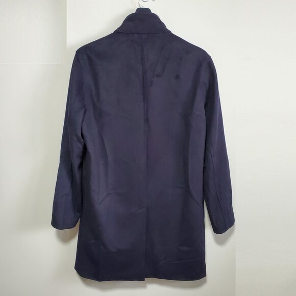 ZARA Soft Mid-Length Peacoat Pea Coat Jacket Preppy Coastal Navy Men's Medium - Picture 8 of 14